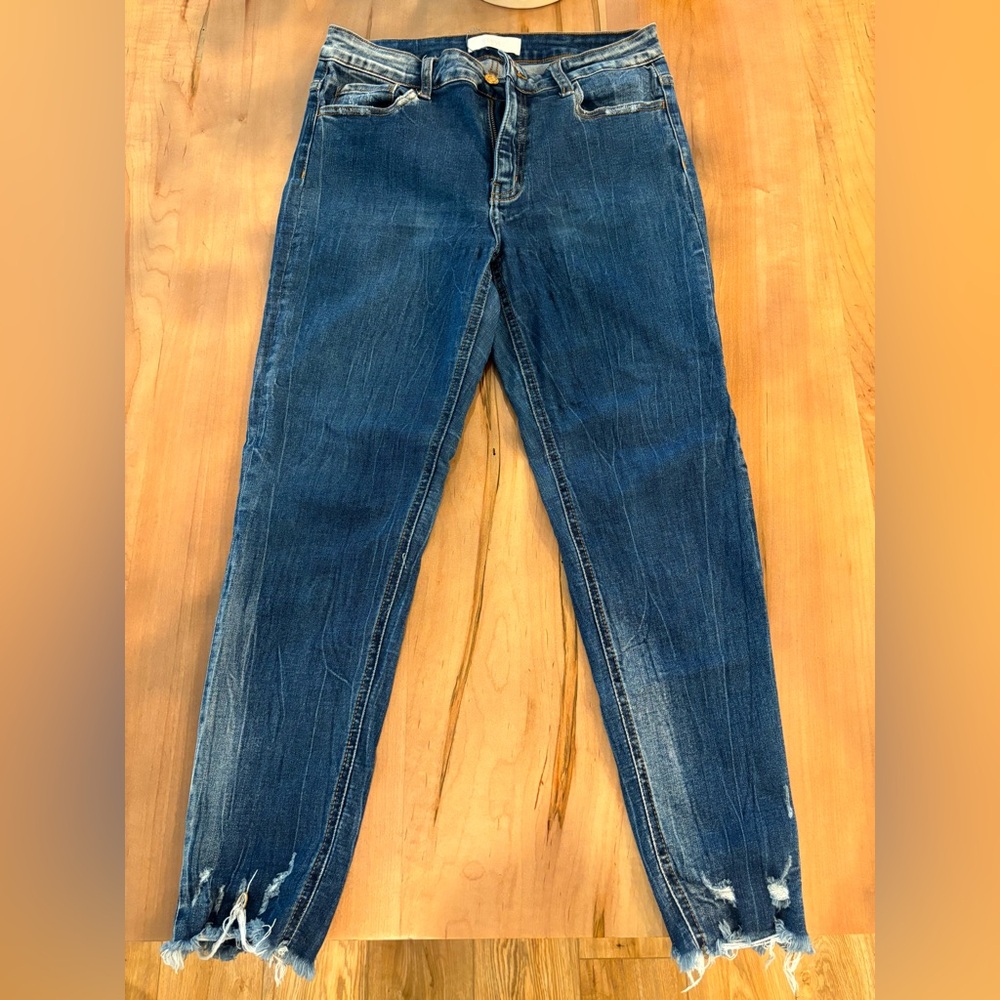 Blue Distressed Women's Jeans